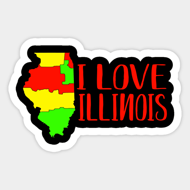 USA state: Illinois Sticker by KK-Royal